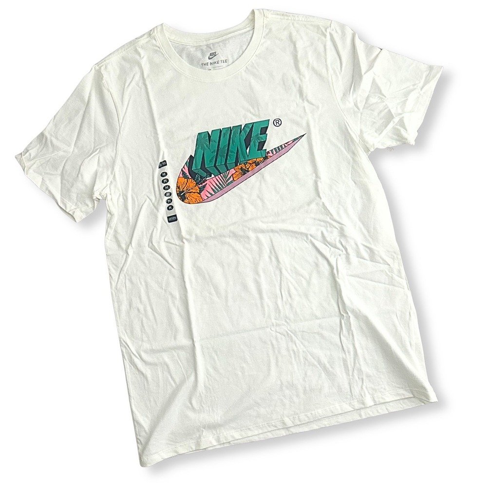 Nike Miami South Beach Tropical Floral Graphic Logo Shirt Medium - Picture 2 of 13